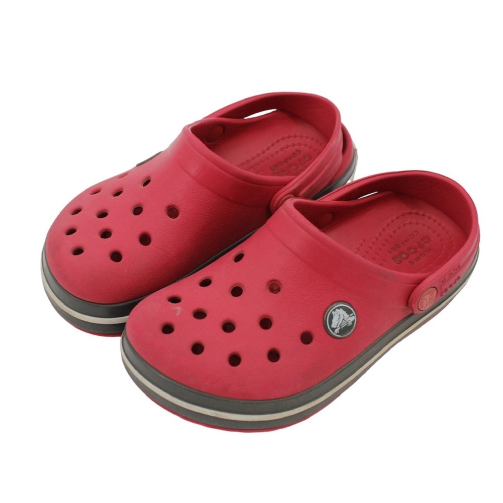 CROCS Child Girls Boys Red Classic Clog Slip On Size 11